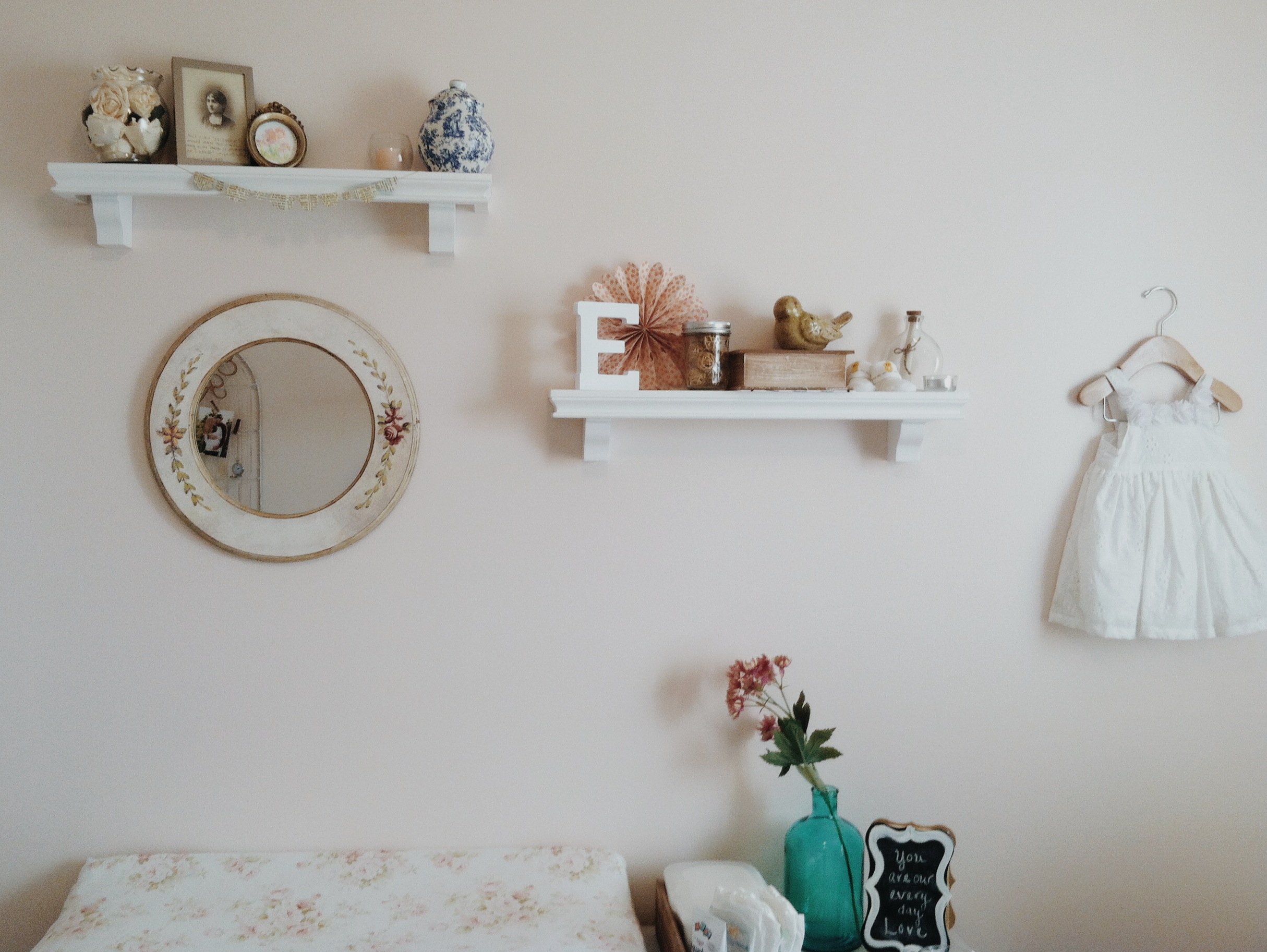 Soft and Feminine Nursery Wall