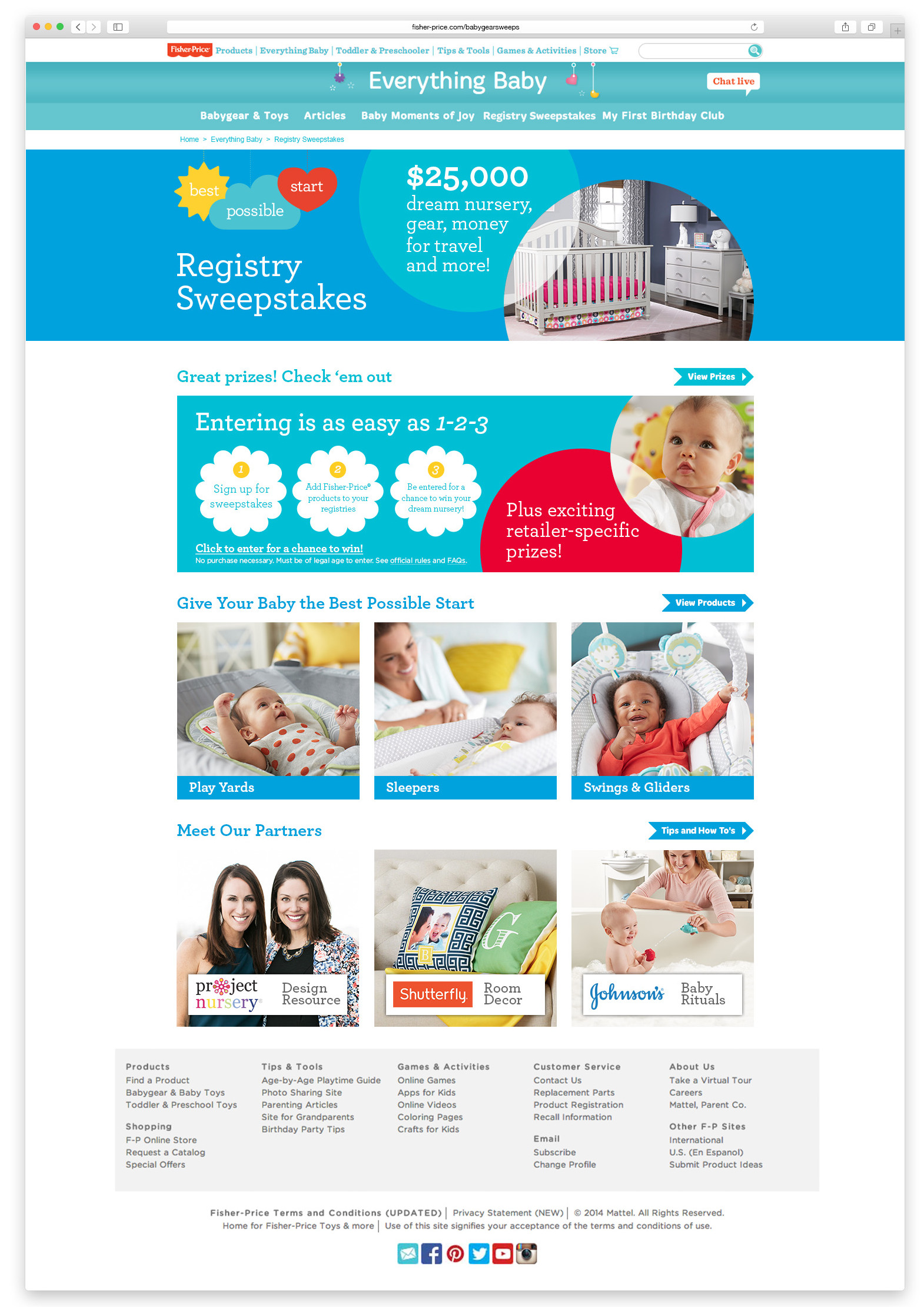 Fisher-Price Dream Nursery Registry Sweepstakes