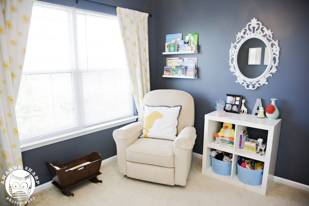 dark grey baby room