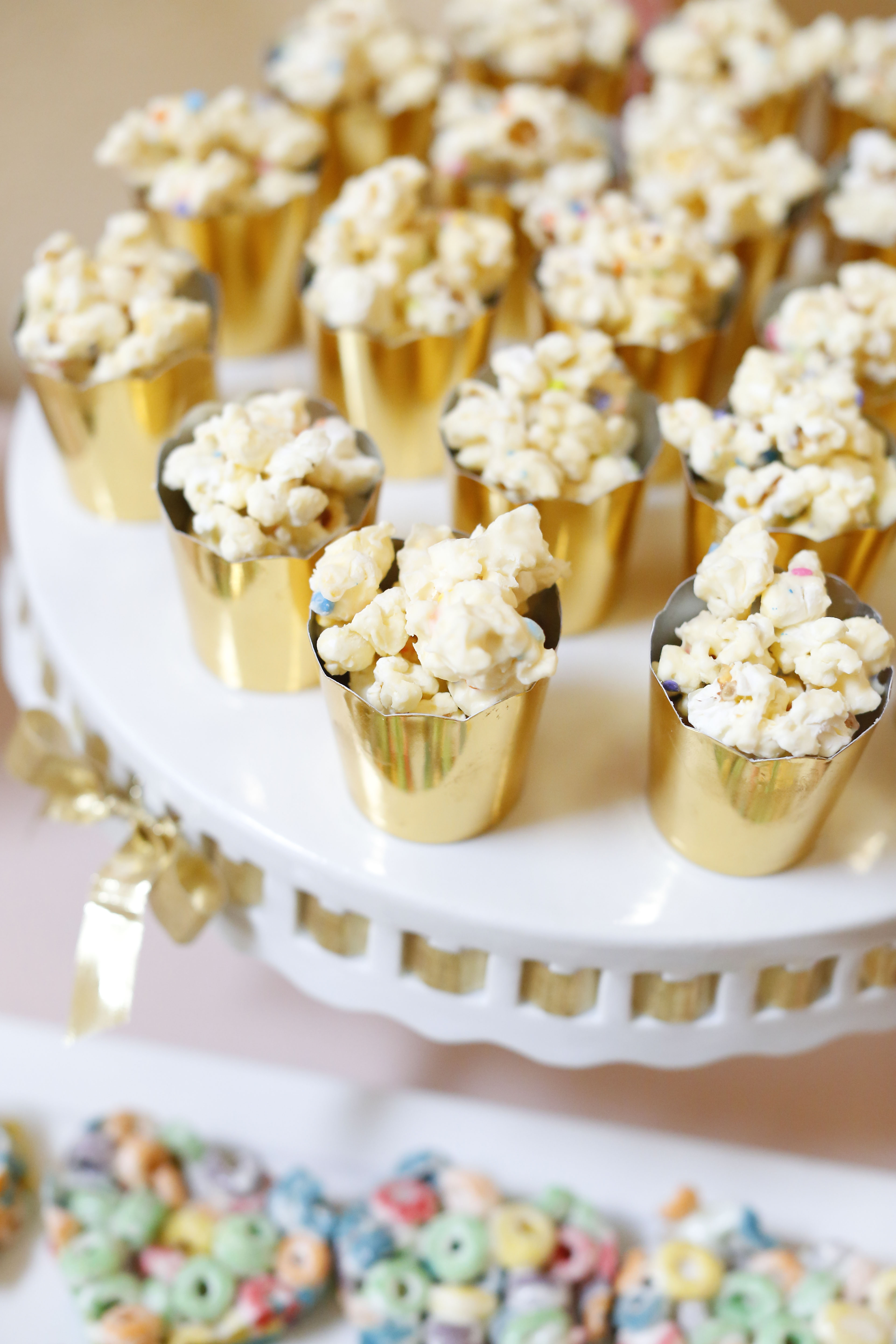 Popcorn First Birthday Party Treats