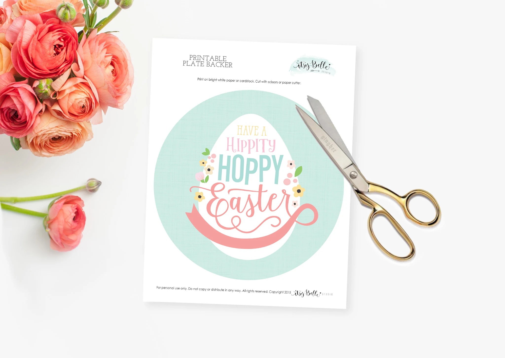 Free Printable Easter Plate Backer