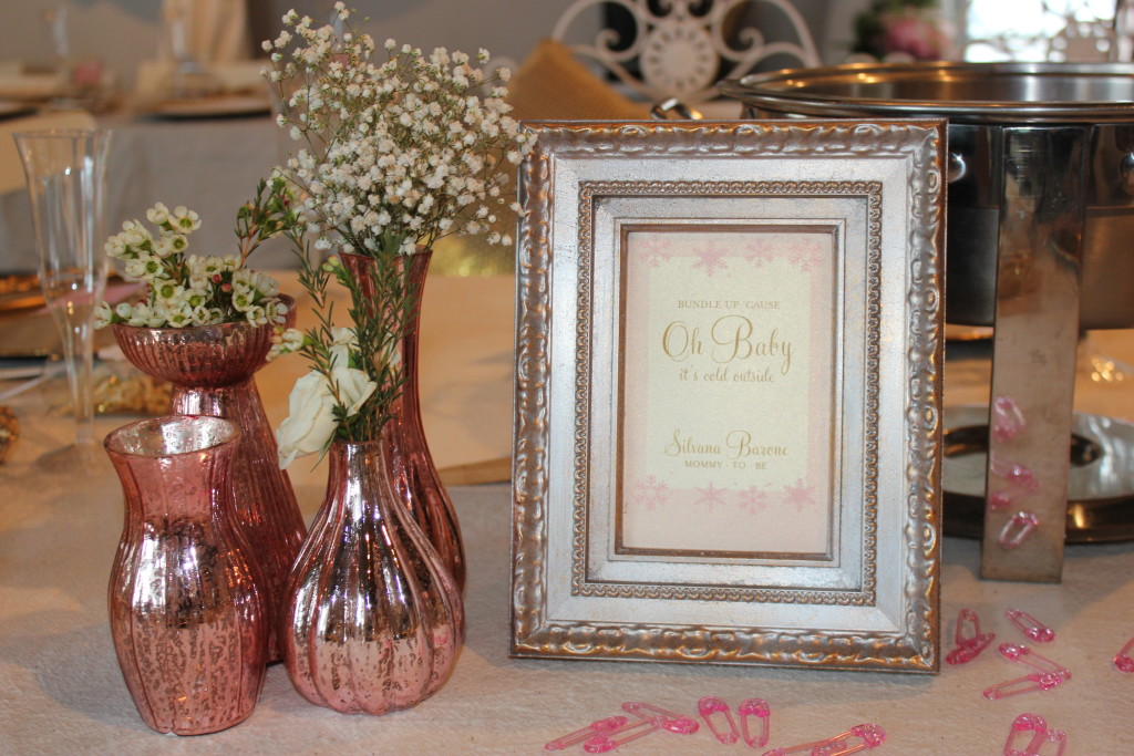 Pink and Gold Baby Shower Accents