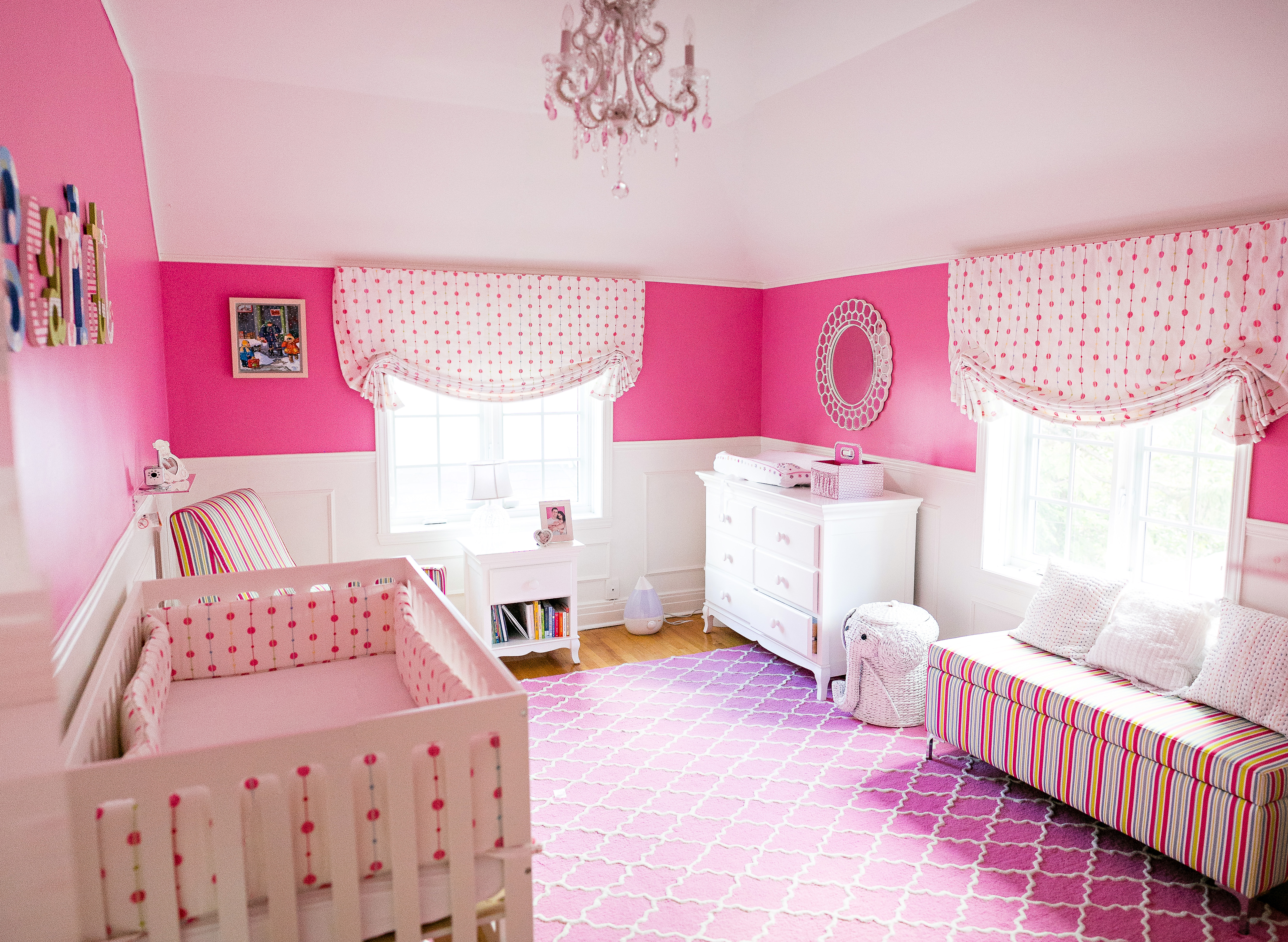 Minimalist Pink And White Nursery 