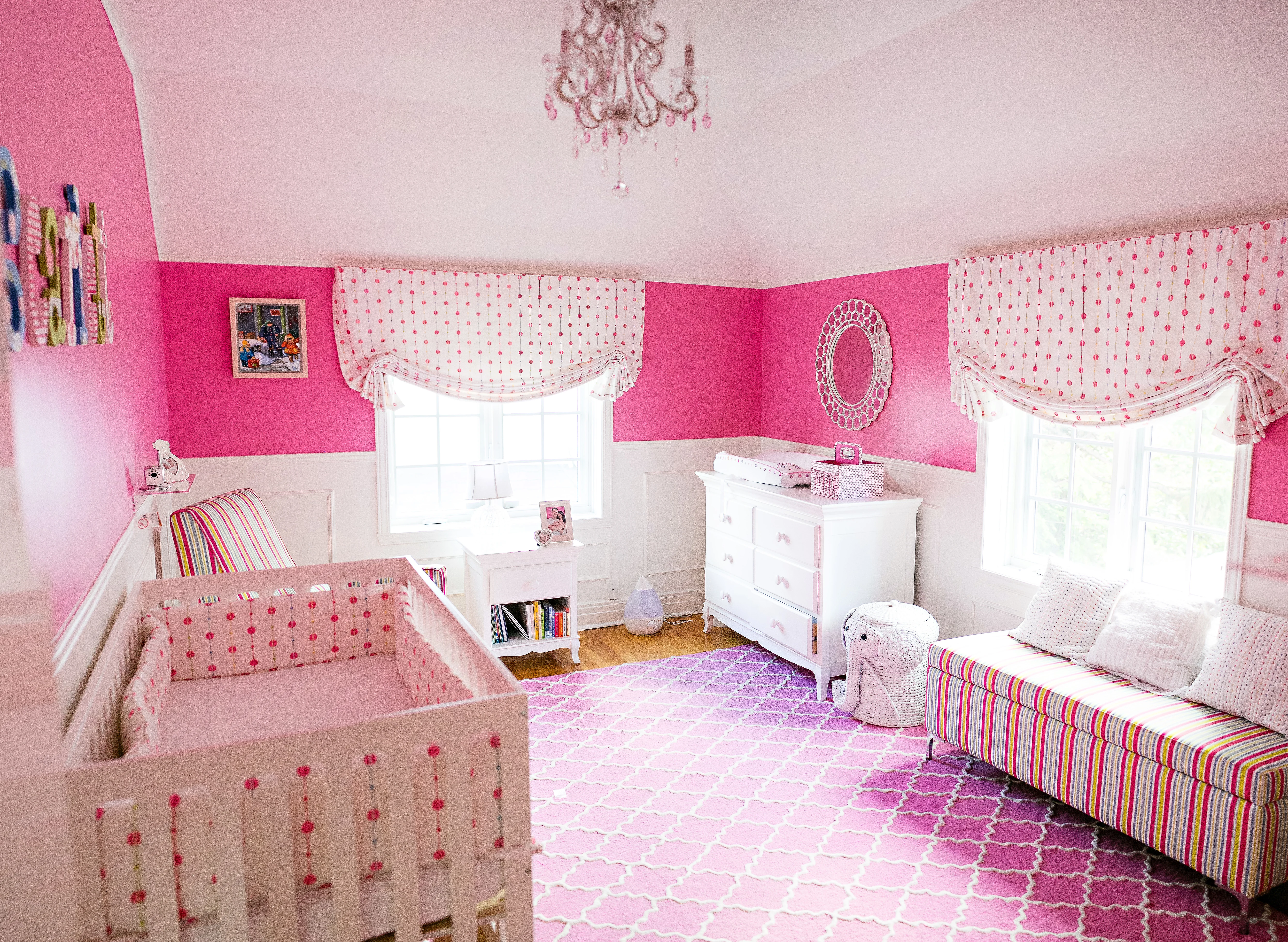 Hot Pink and White Nursery