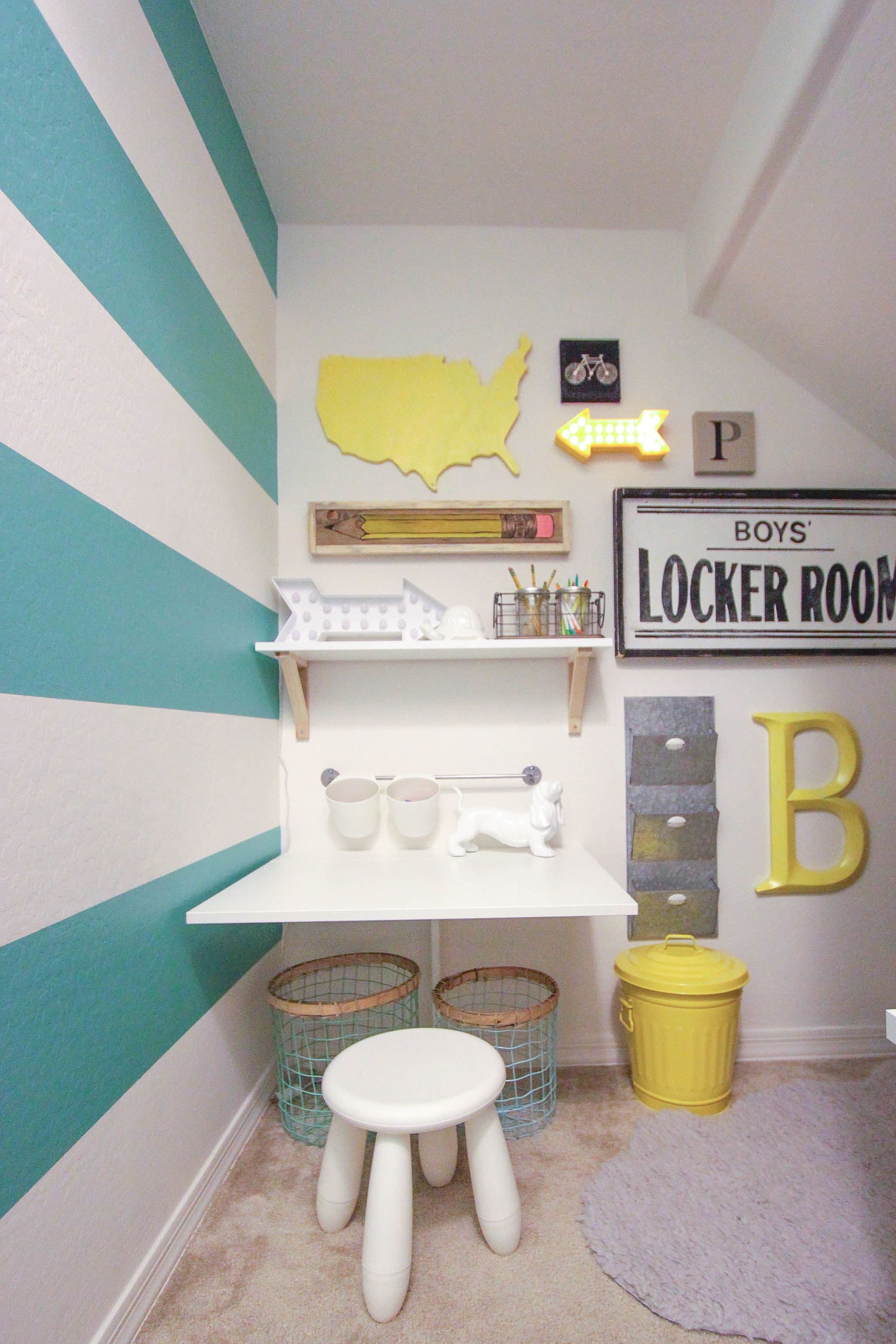 under stairs closet playroom