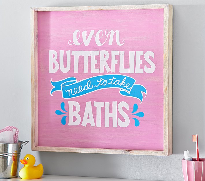 Even Butterflies Take Baths Art from Pottery Barn Kids