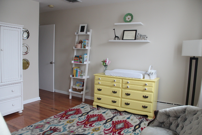 decorating nursery with mismatched furniture