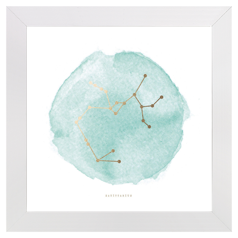 Sagittarius Gold Foil Art Print from Minted