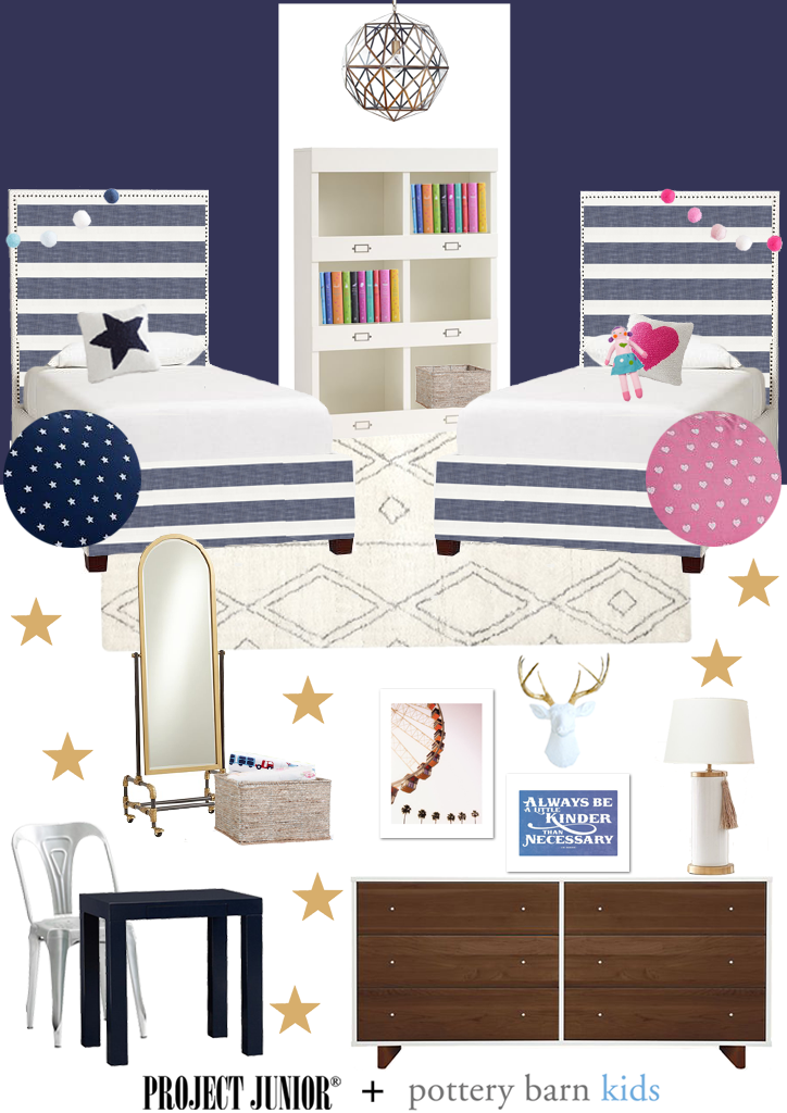 Shared Brother and Sister Room Design Board