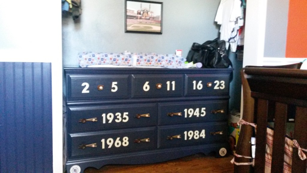 navy dresser nursery