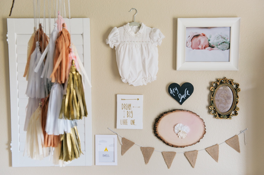 Pink and Gold Nursery Gallery Wall and Tassel - Project Nursery