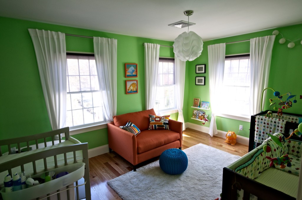 Bright Green Twins Nursery - Project Nursery