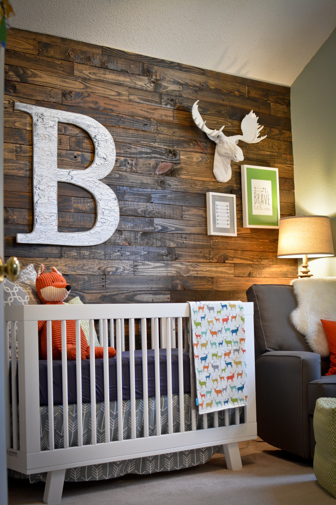 Woodland Nursery with Wood Accent Wall - Project Nursery
