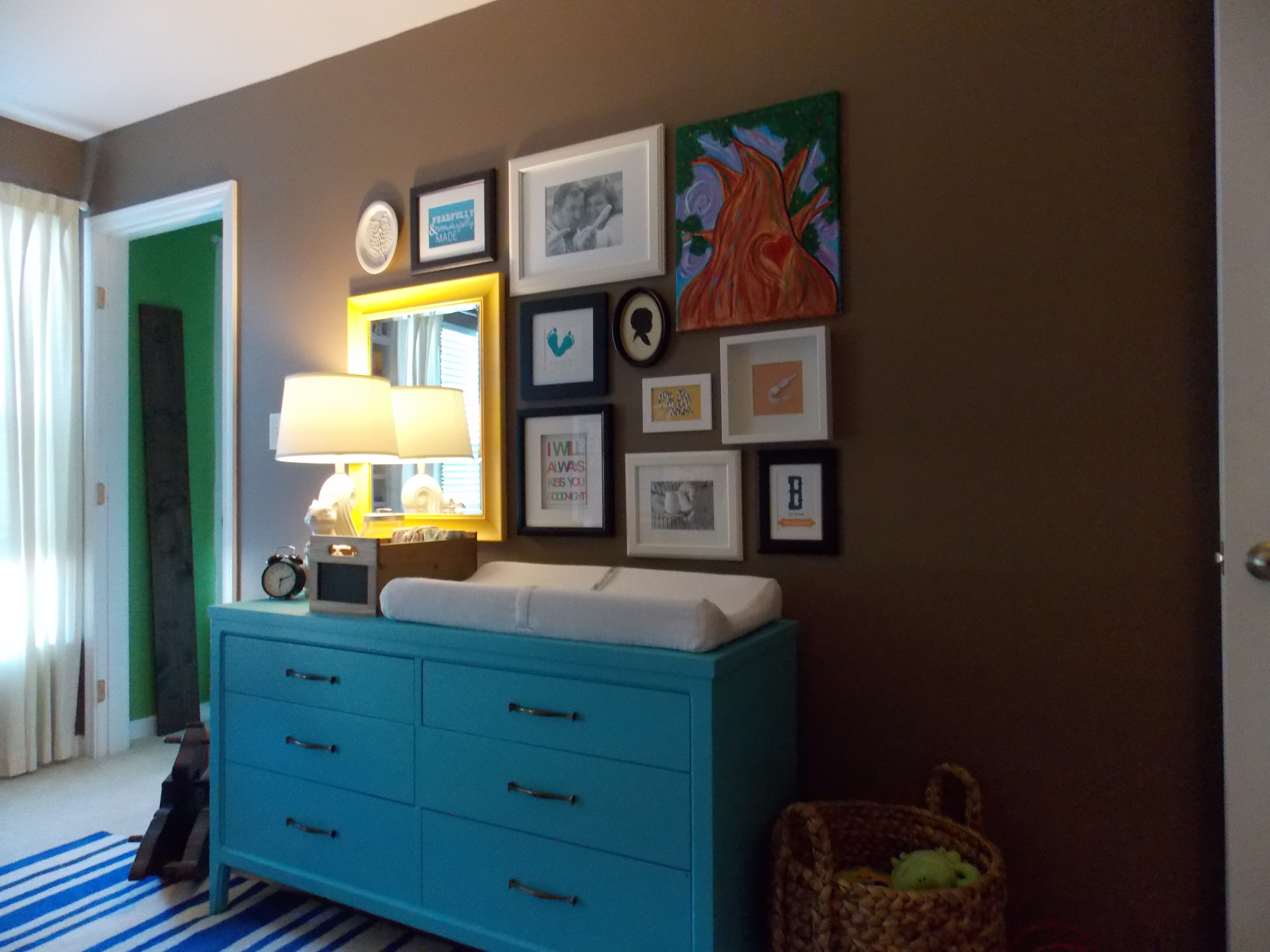 Refinished Turquoise Dresser