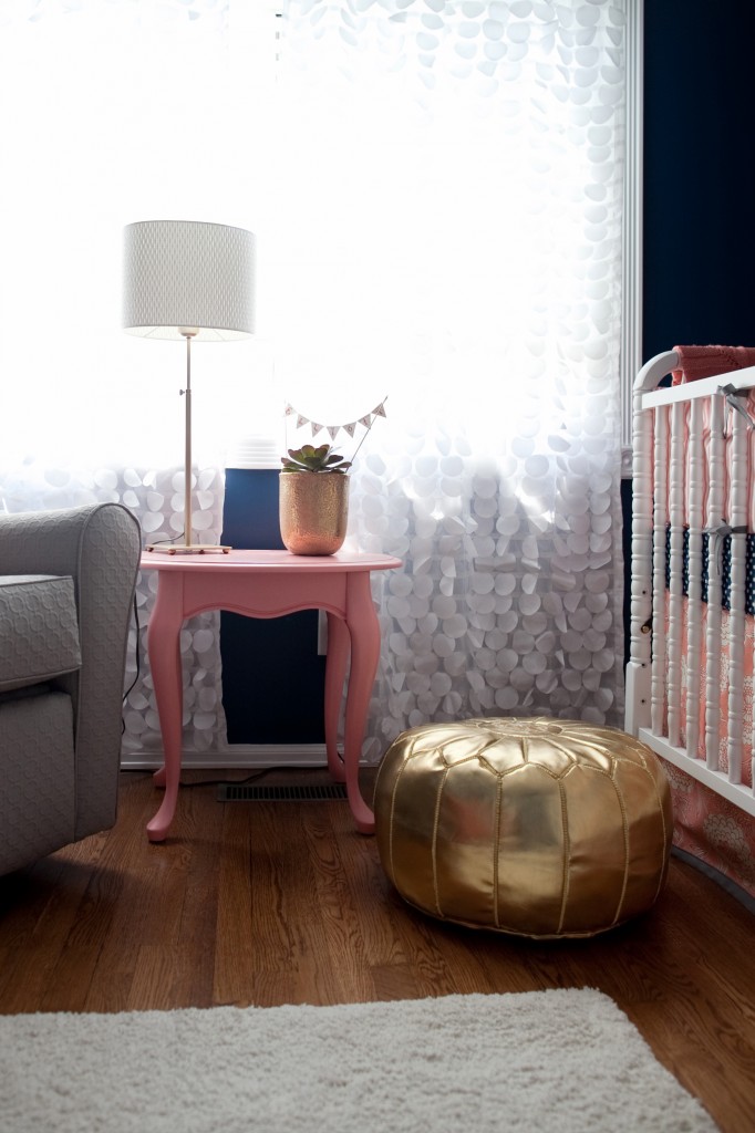 Gold Nursery Pouf - Project Nursery