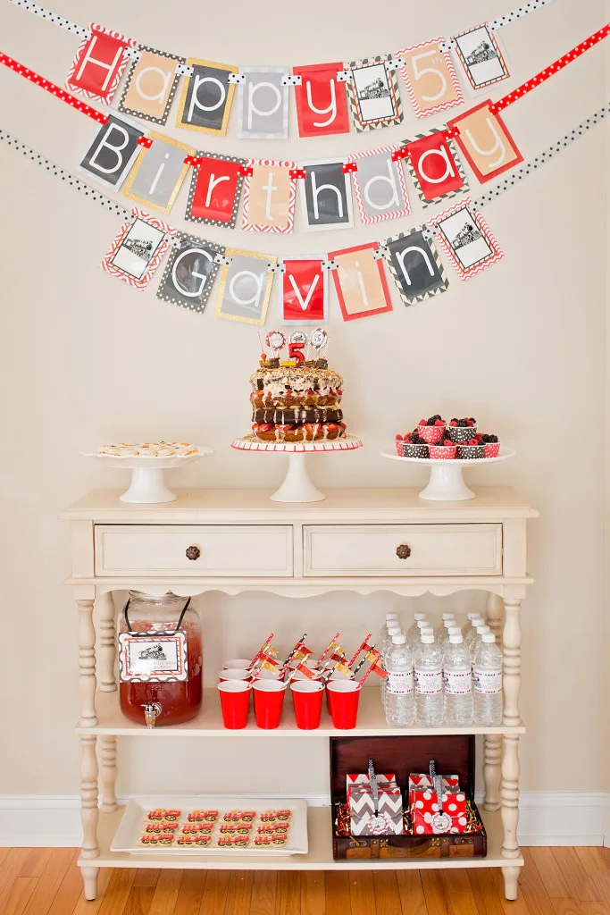 Vintage Train Birthday Party Decor - Project Nursery