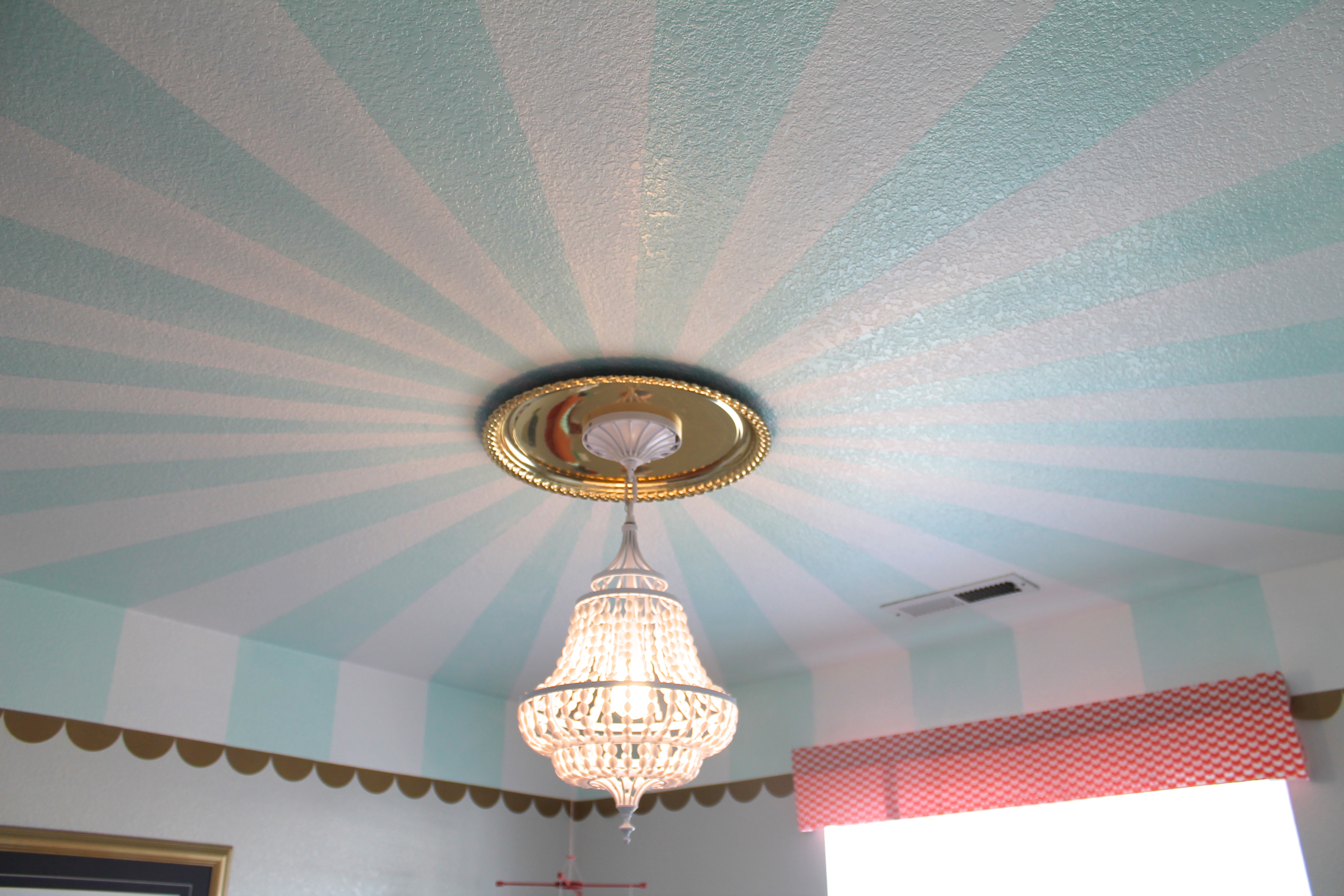 Tiffany Blue Striped Ceiling