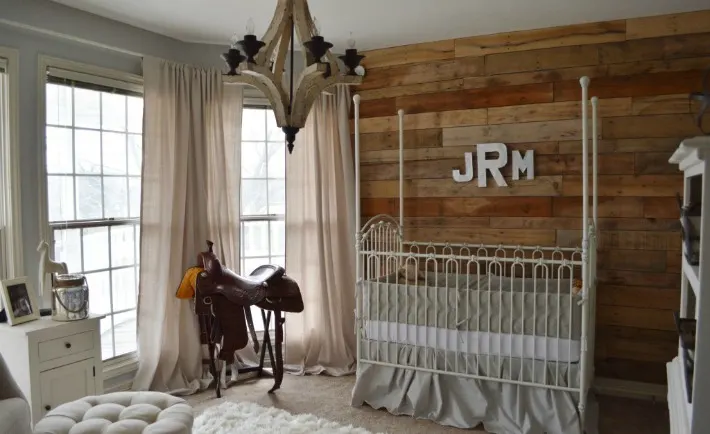 Vintage Nursery with Wood Accent Wall - Project Nursery