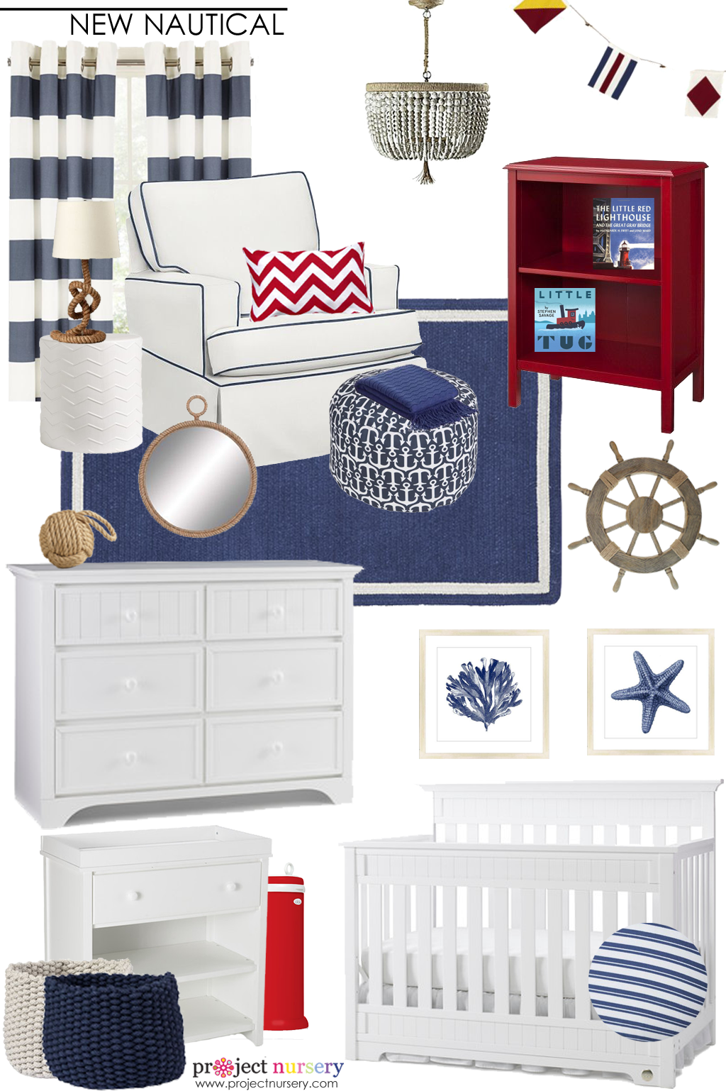 New Nautical Nursery Design Board - Project Nursery