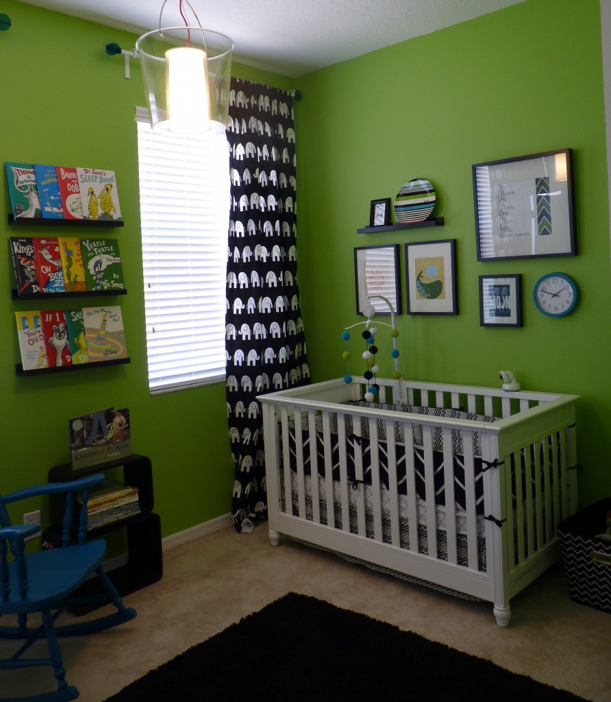 Black, White and Green Nursery - Project Nursery