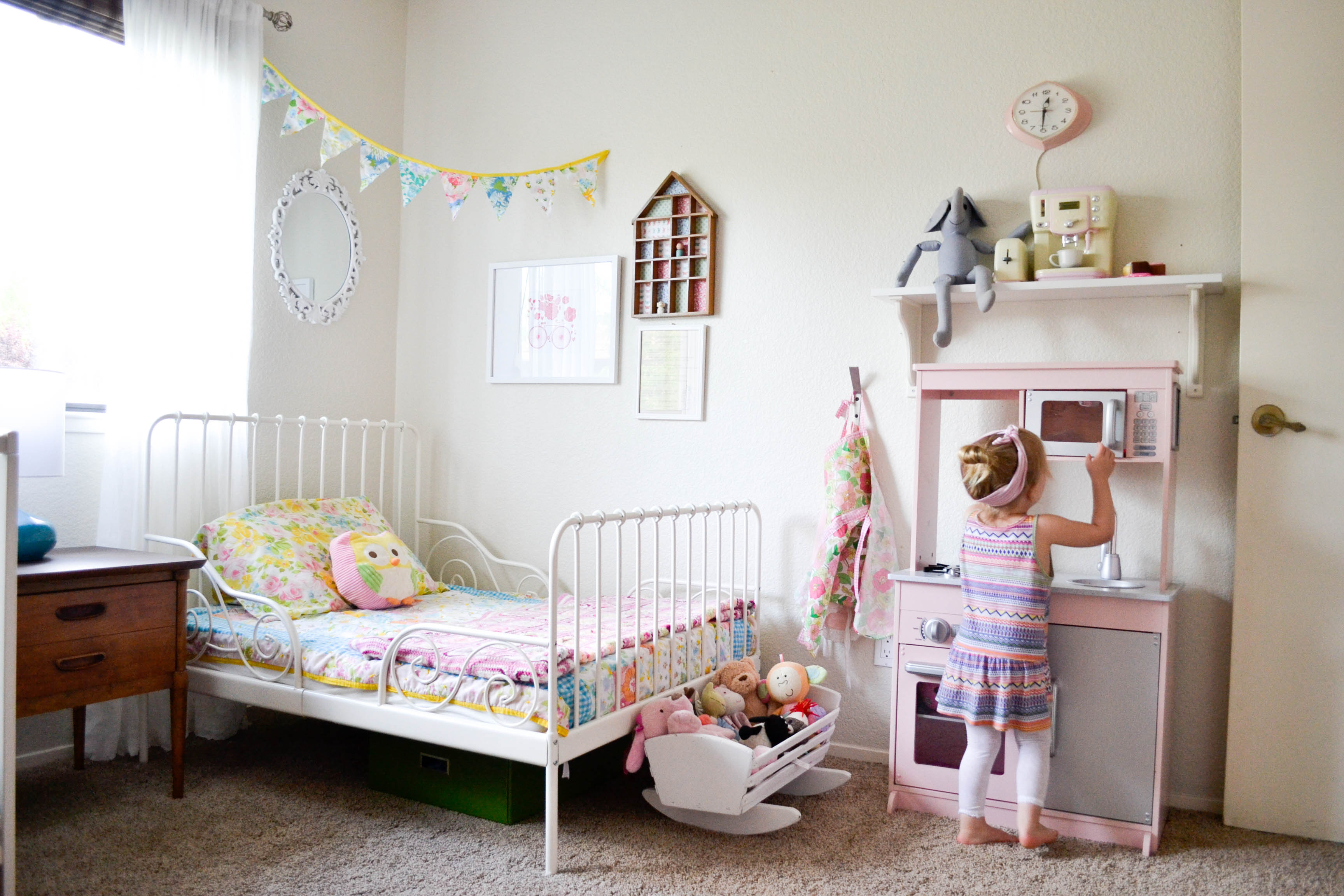 Feminine, Vintage-Modern Toddler Room