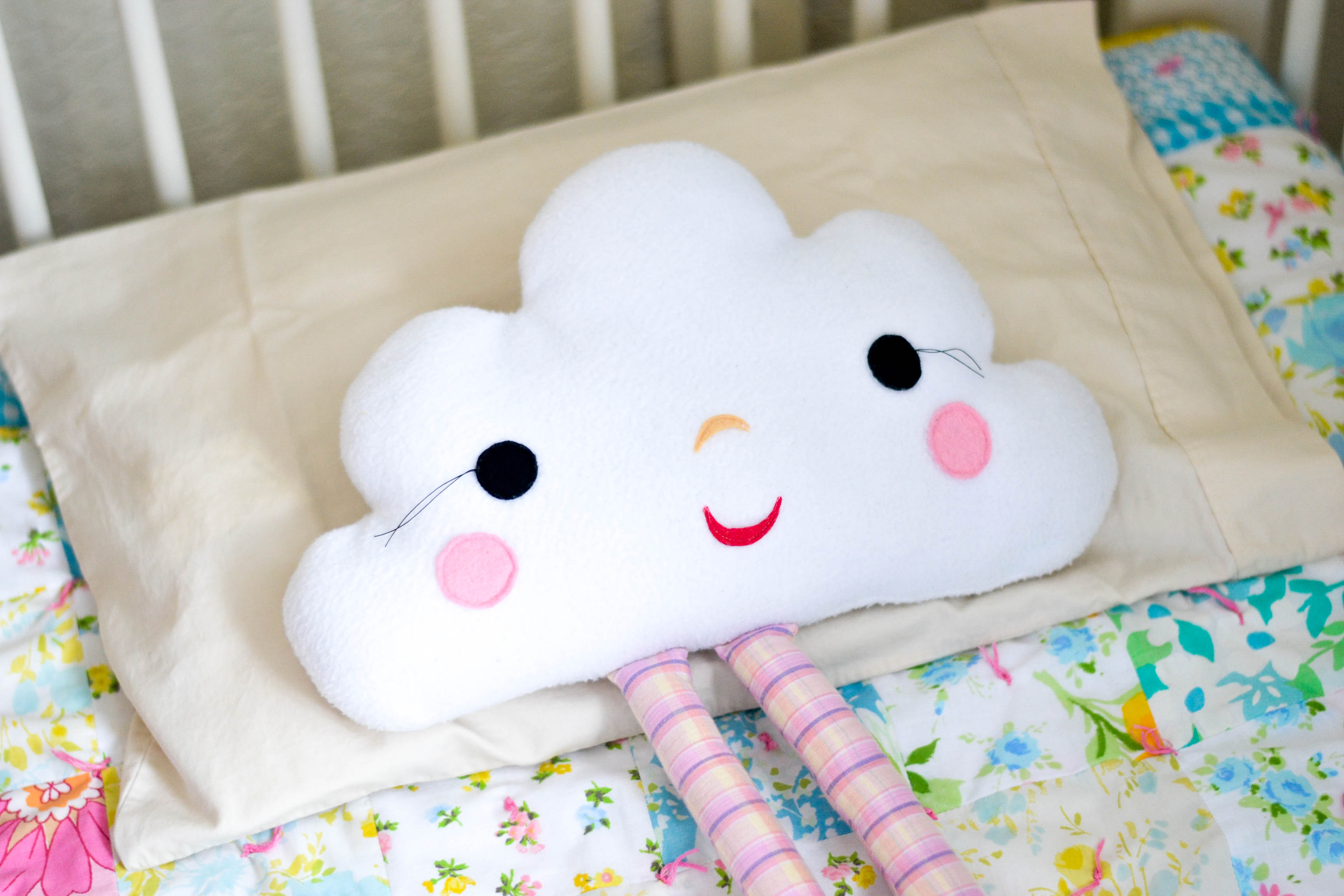 Vintage Modern Girls Room Cloud Pillow