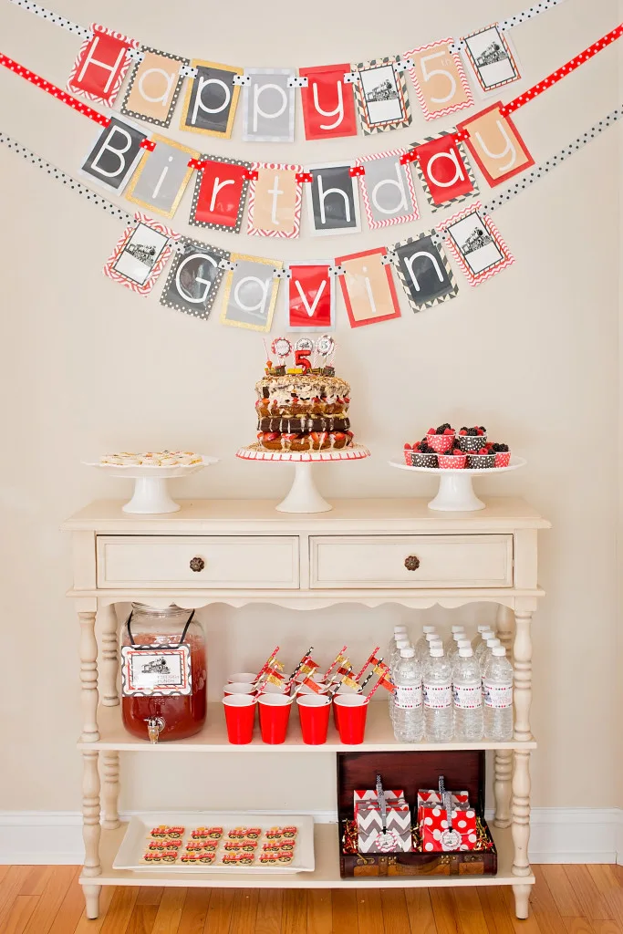 Vintage Train Themed Birthday Party - Project Nursery
