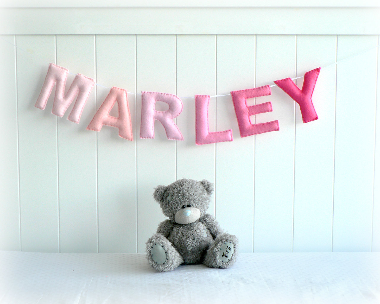 Ombre Felt Name Banner