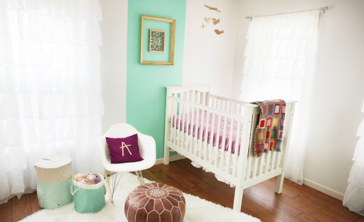 Eclectic Mint and Gold Nursery - Project Nursery