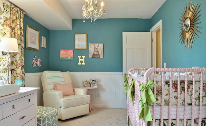 Feminine Teal Nursery - Project Nursery