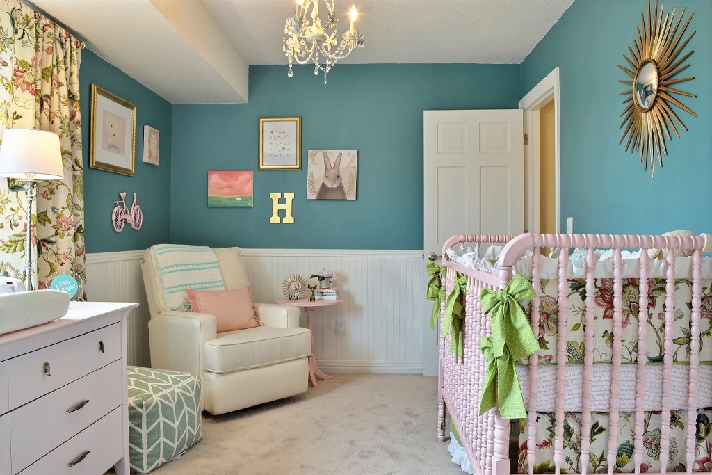 green and blue nursery ideas