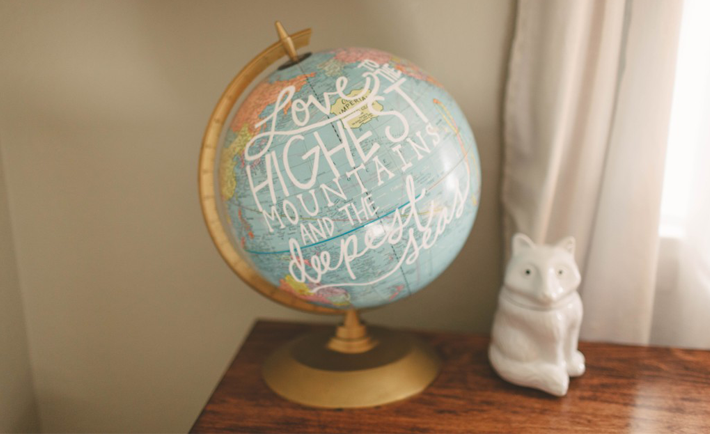 DIY Painted Globe - Project Nursery