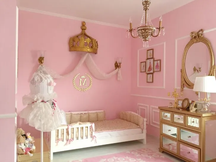 Pink and Gold Classic Parisian Nursery