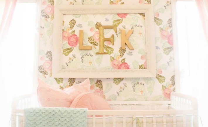 Vintage Glam Nursery with Floral Wallpaper - Project Nursery