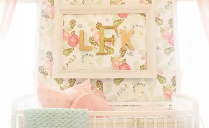 Vintage Glam Nursery with Floral Wallpaper - Project Nursery