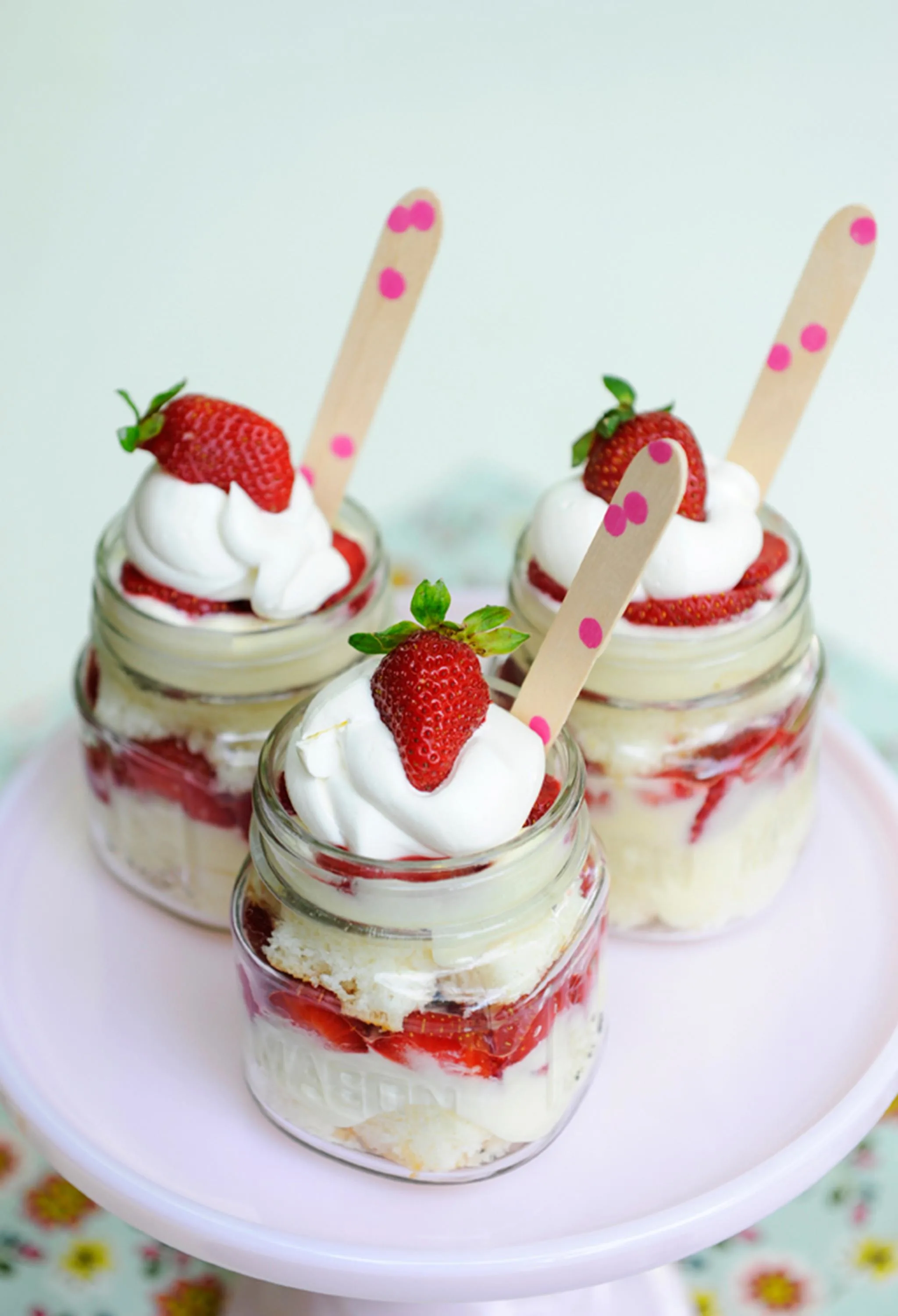 Mason Jar Strawberry Trifle