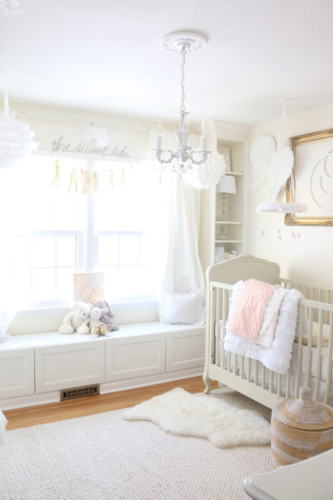 Feminine White and Gold Nursery - Project Nursery