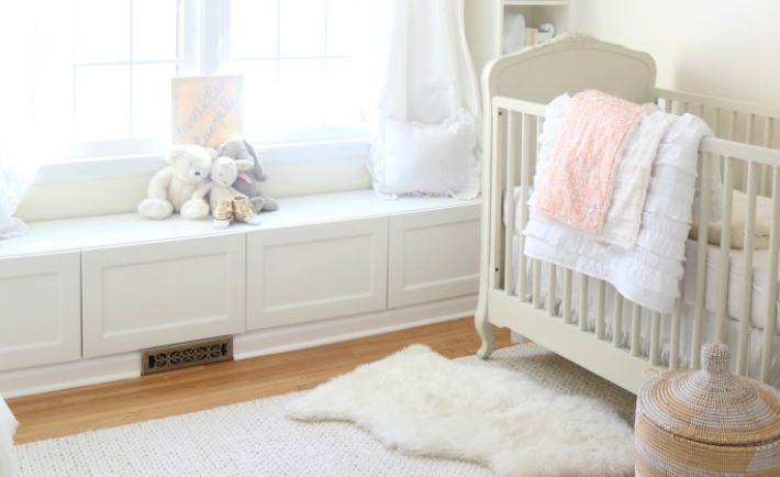 Feminine White and Gold Nursery - Project Nursery