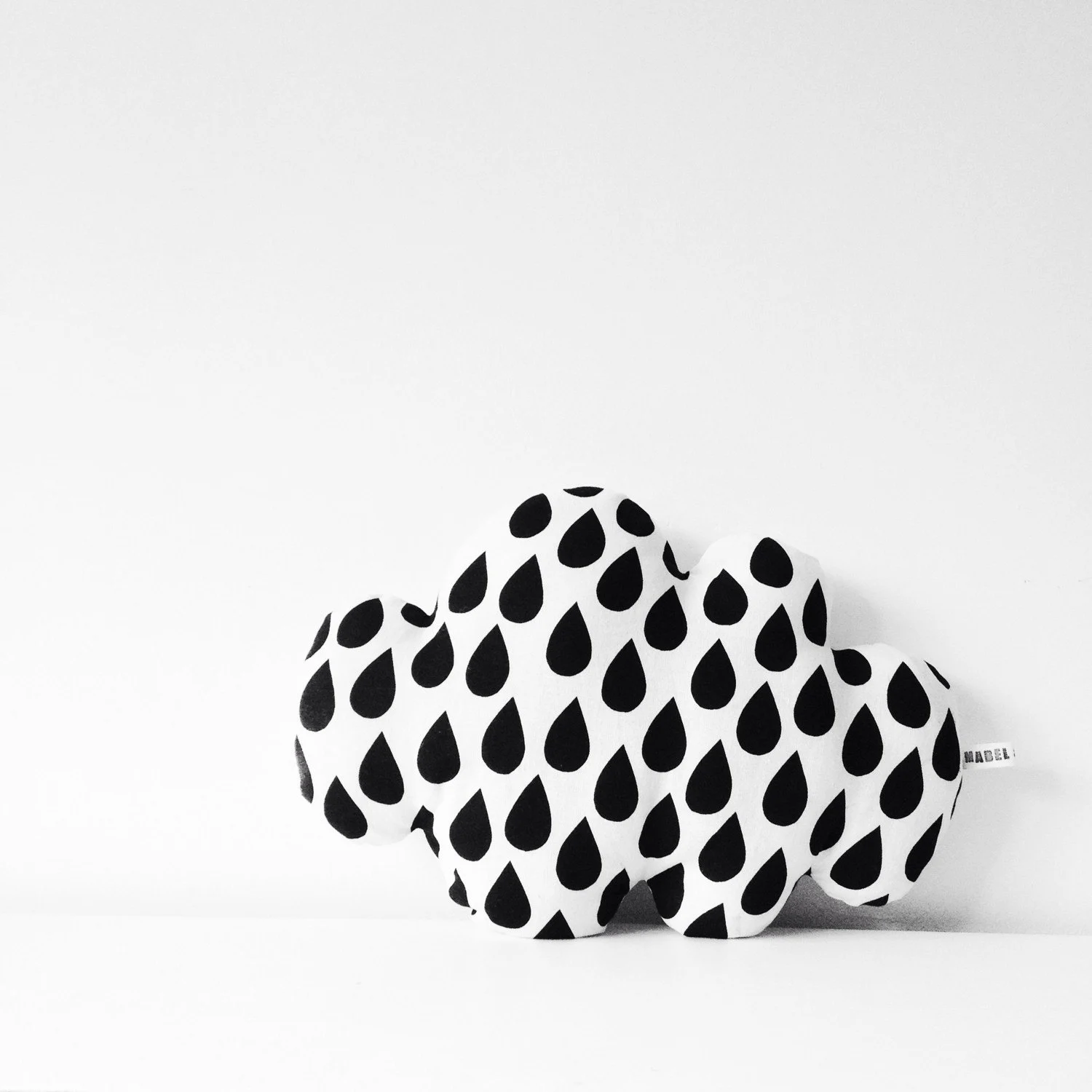 Big Raindrop Cloud Pillow from Mabel and Bird on Etsy
