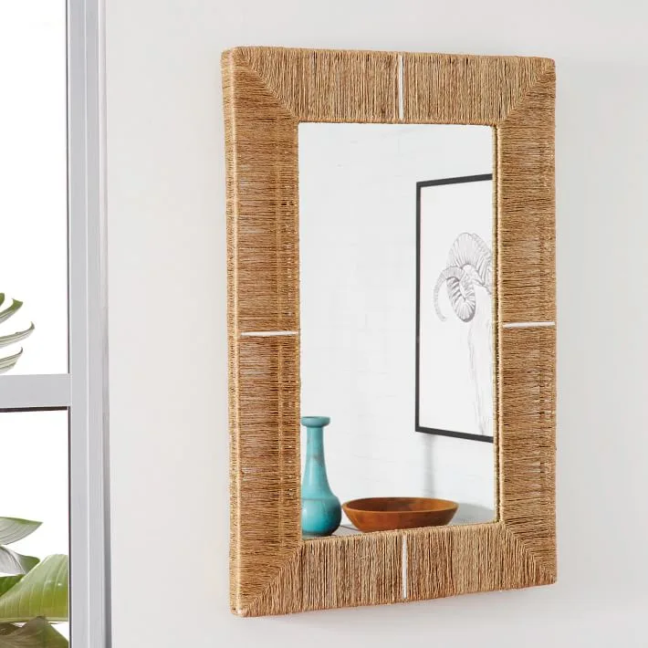 Jute Wrapped Wall Mirror from West Elm