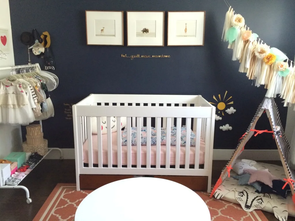 Navy Blue Girl's Nursery - Project Nursery