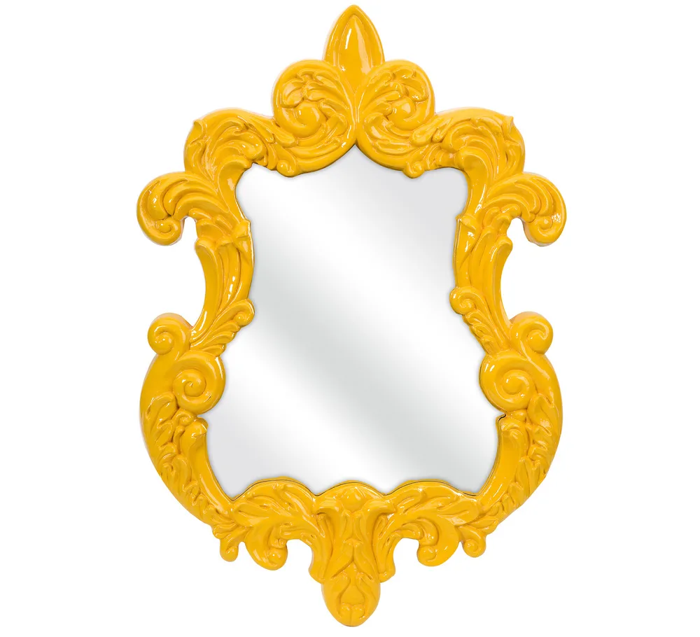 Yellow Baroque Mirror from Overstock