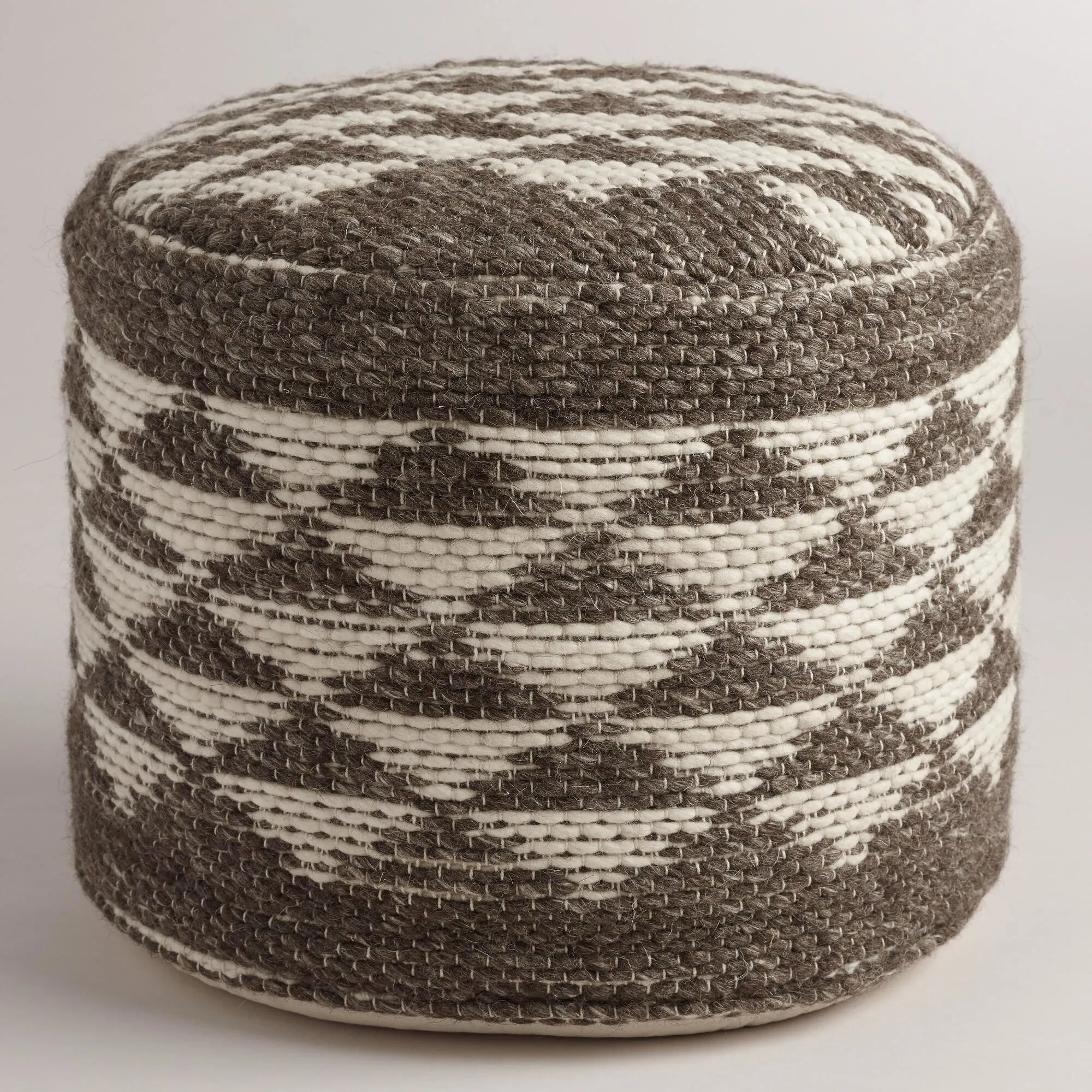 Triangle Wool Pouf from World Market