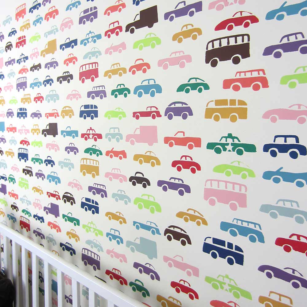 Car Nursery Stencil from Cutting Edge Stencils