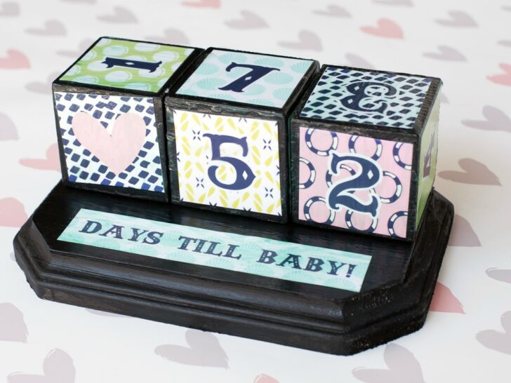 DIY Countdown to Baby Blocks