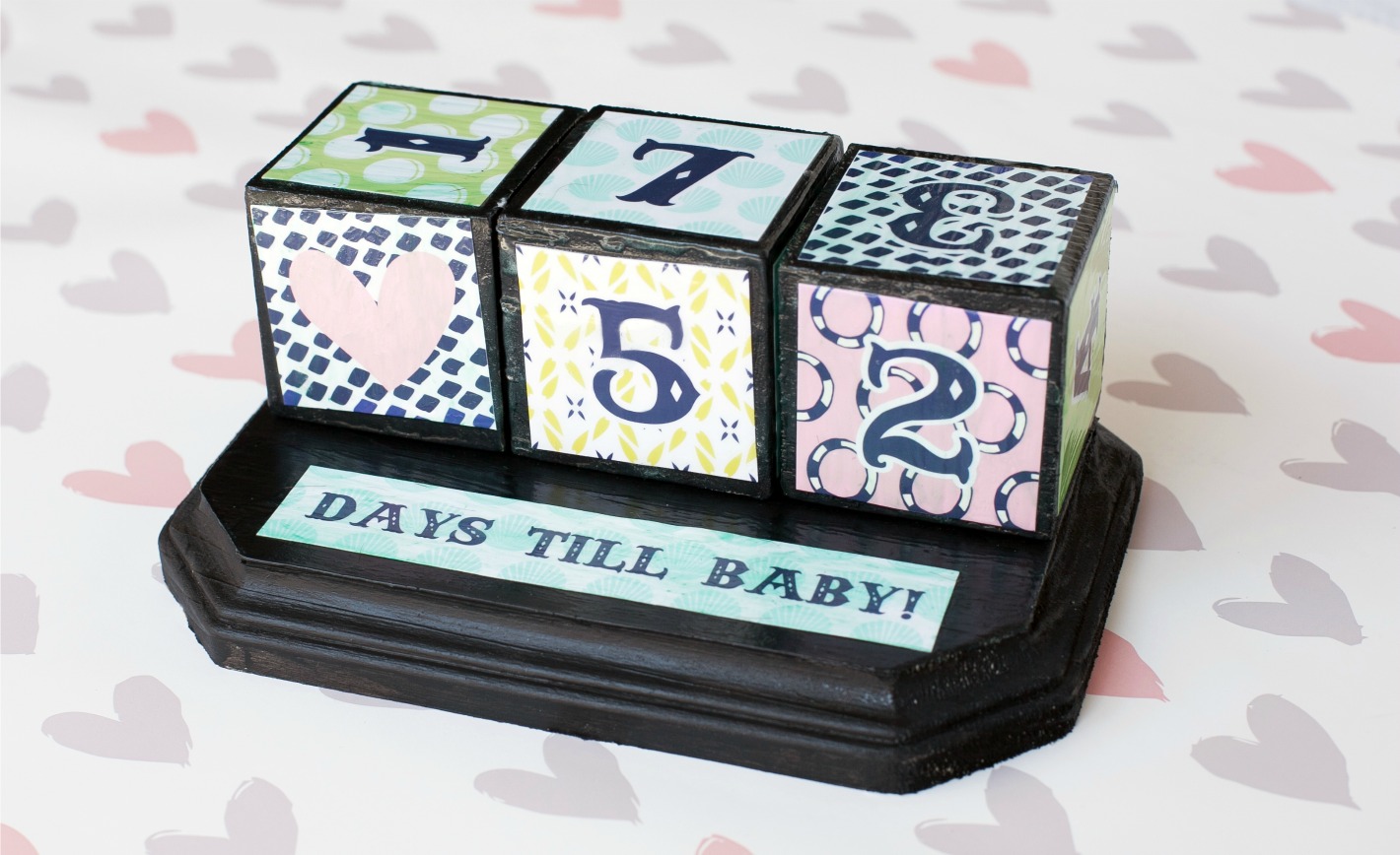 DIY Countdown to Baby Blocks