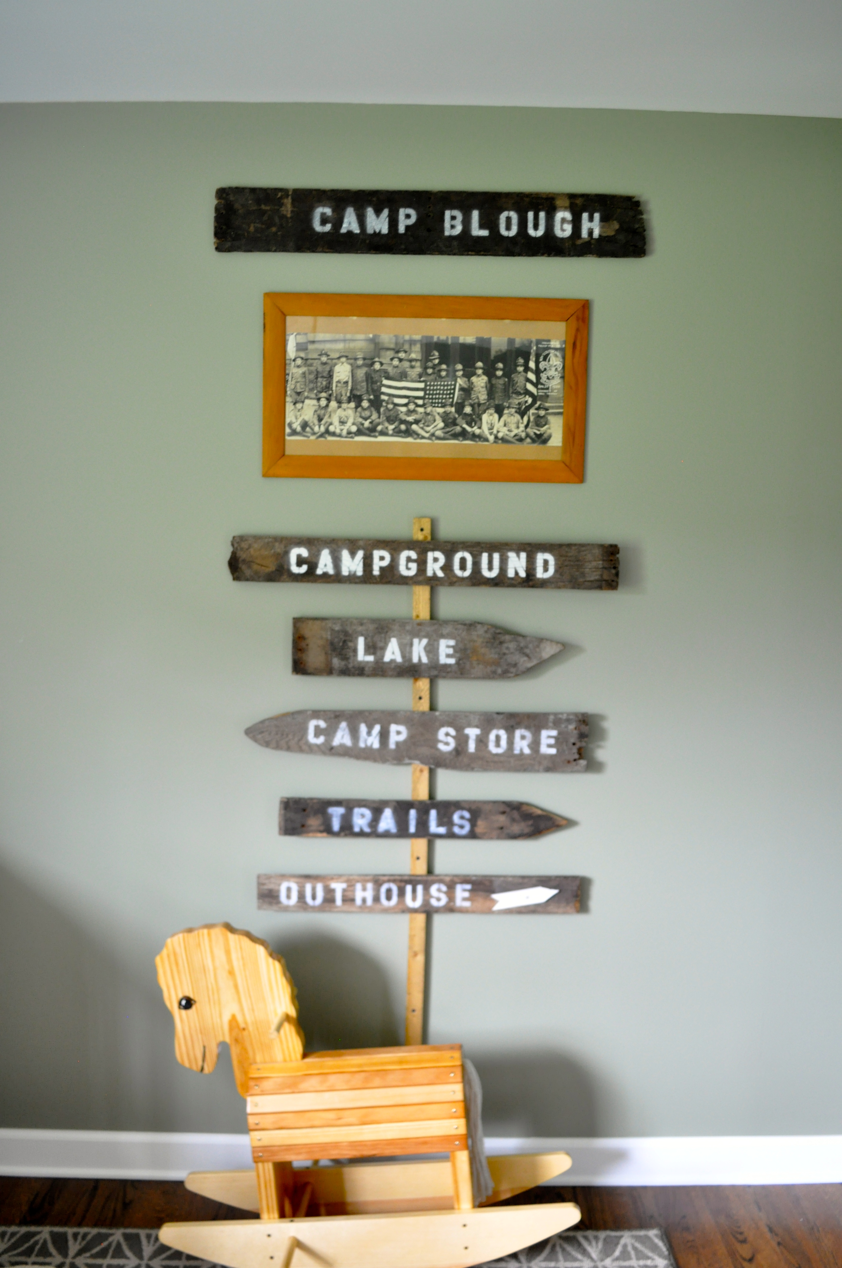 Camping Sign in this Camping Nursery