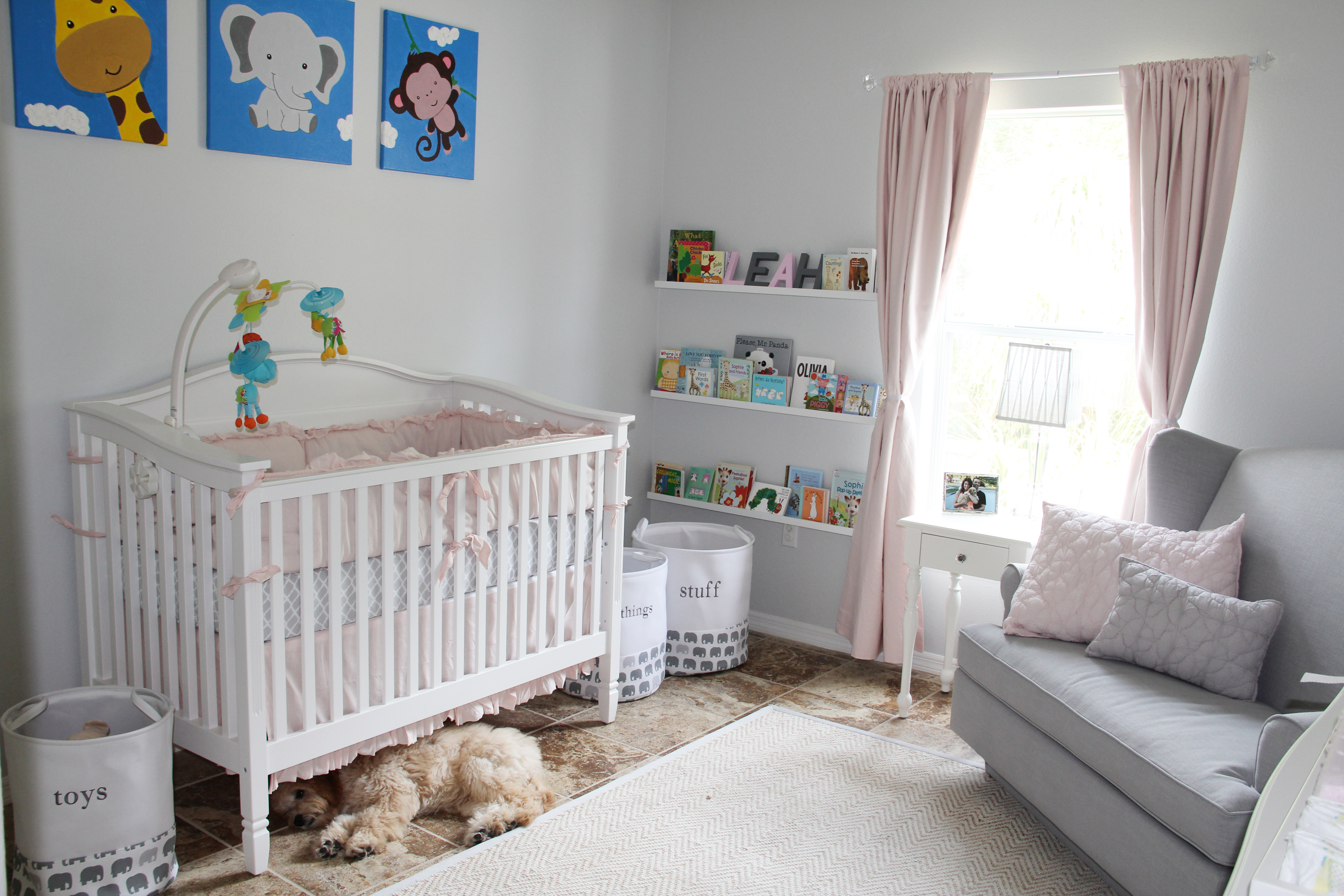 Elephant themed baby girl 2024 room