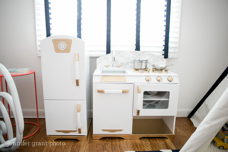 Kid Kraft Kitchen with Painted Gold Accents