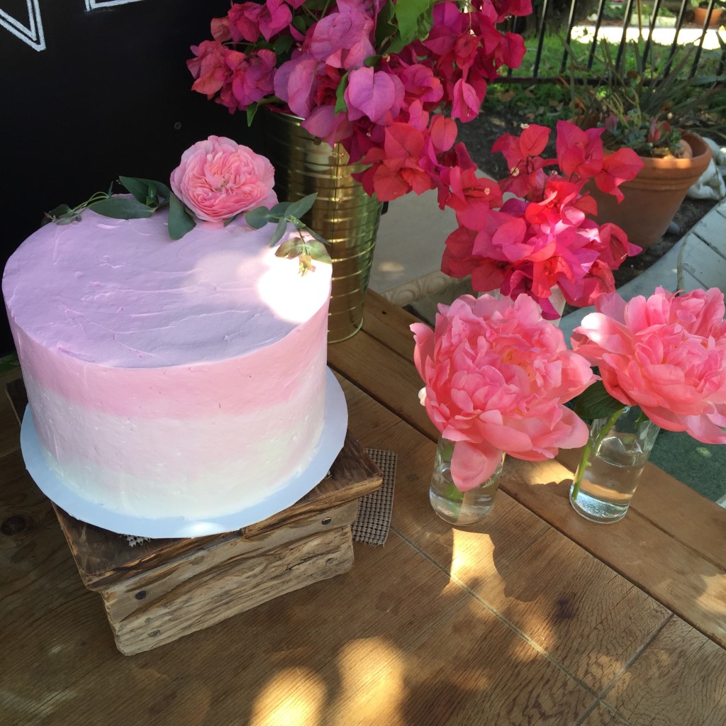 Pink Ombre First Birthday Cake - Project Nursery